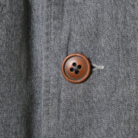 40-50s French Vintage DUTHILLEUL&MINART Black Chambray Atelier Coat