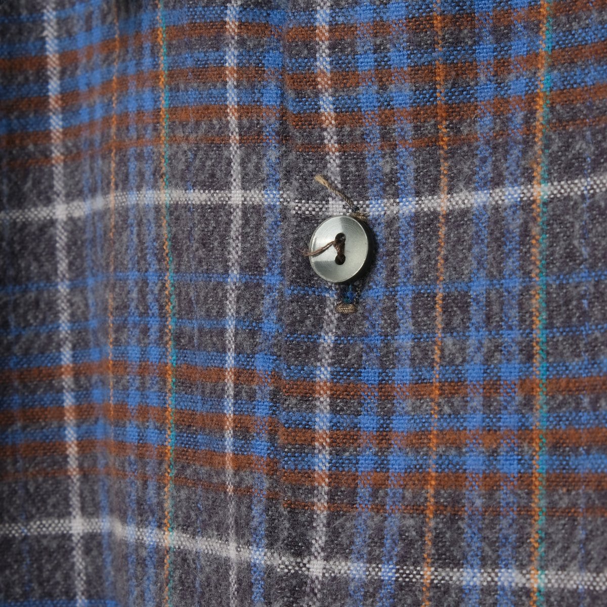 40-50s French Vintage Flannel Granpa Shirts Bl 40-50s French Vintage Flannel Granpa Shirts Bl