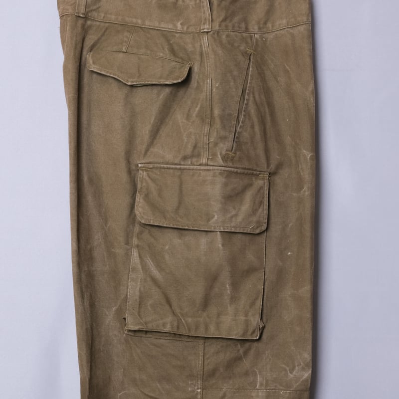 フランス軍 Ｍ４７前期 ３９ w112cm レトロ 古着 実物 一点モノ French Army M47 Trousers Early Size (39) | Ugla