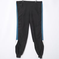 70-80s Vintage adidas Ventex Pile Track Trousers Black (Made in France)
