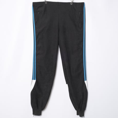 70-80s Vintage adidas Ventex Pile Track Trousers Black (Made in France)
