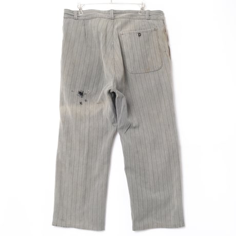 40-50s France Vintage Le Mont St Michel Stripe Trousers