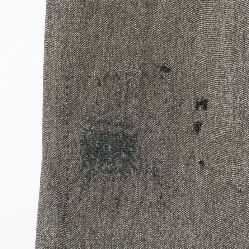 30-40s French Vintage Black Chambray Trousers