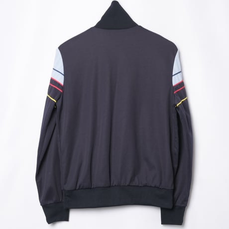 70-80s Vintage adidas Ventex Track Jacket Navy × Light Blue × Colorful Lines (Made in France)