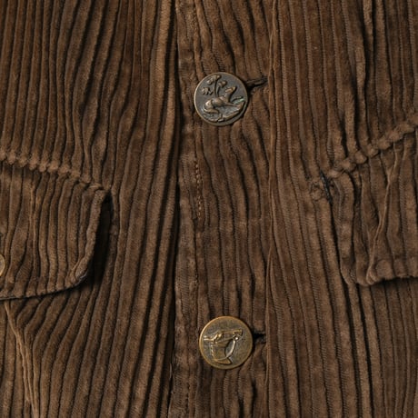 -30s France Vintage A La Maison de Paris Toulouse Corduroy Hunting Jacket