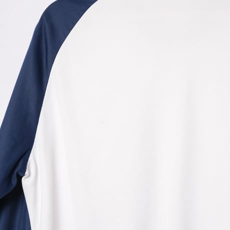 70s Vintage adidas Collarless Track Jacket White × Navy