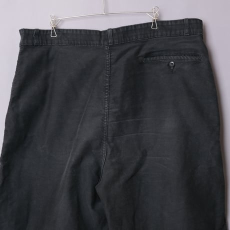 50s-60s Adolphe Lafont  Black Moleskin Work Trousers