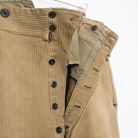 30-40s France Vintage  Cotton Pique Jodhpurs Trousers