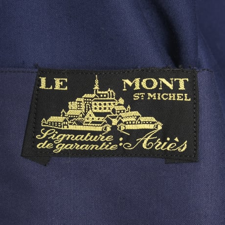 40s France Vintage Le Mont Saint Michel Blue Moleskin Work Jacket Dead Stock