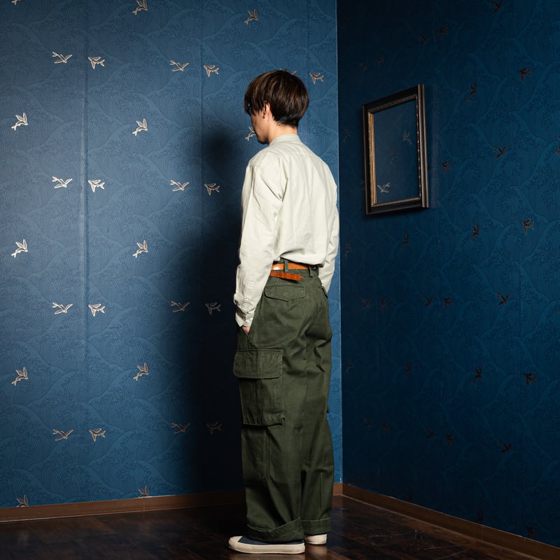 40s M47 フランス軍 空軍タイプ pigeon voyageur 92L 全国通販】DEAD STOCK 50s FRENCH ARMY”M47 CARGO PANTS 前期