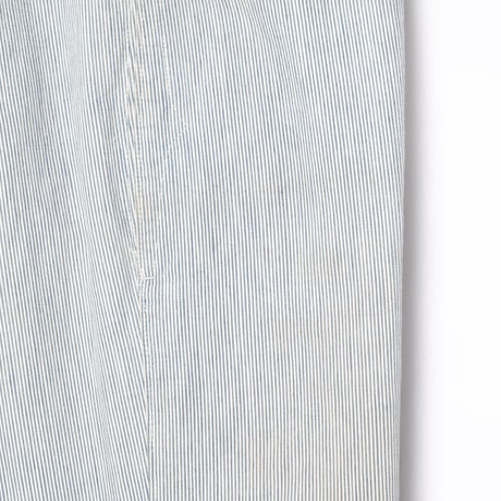 -30s France Vintage Belle Jardiniere Striped Cotton Trousers
