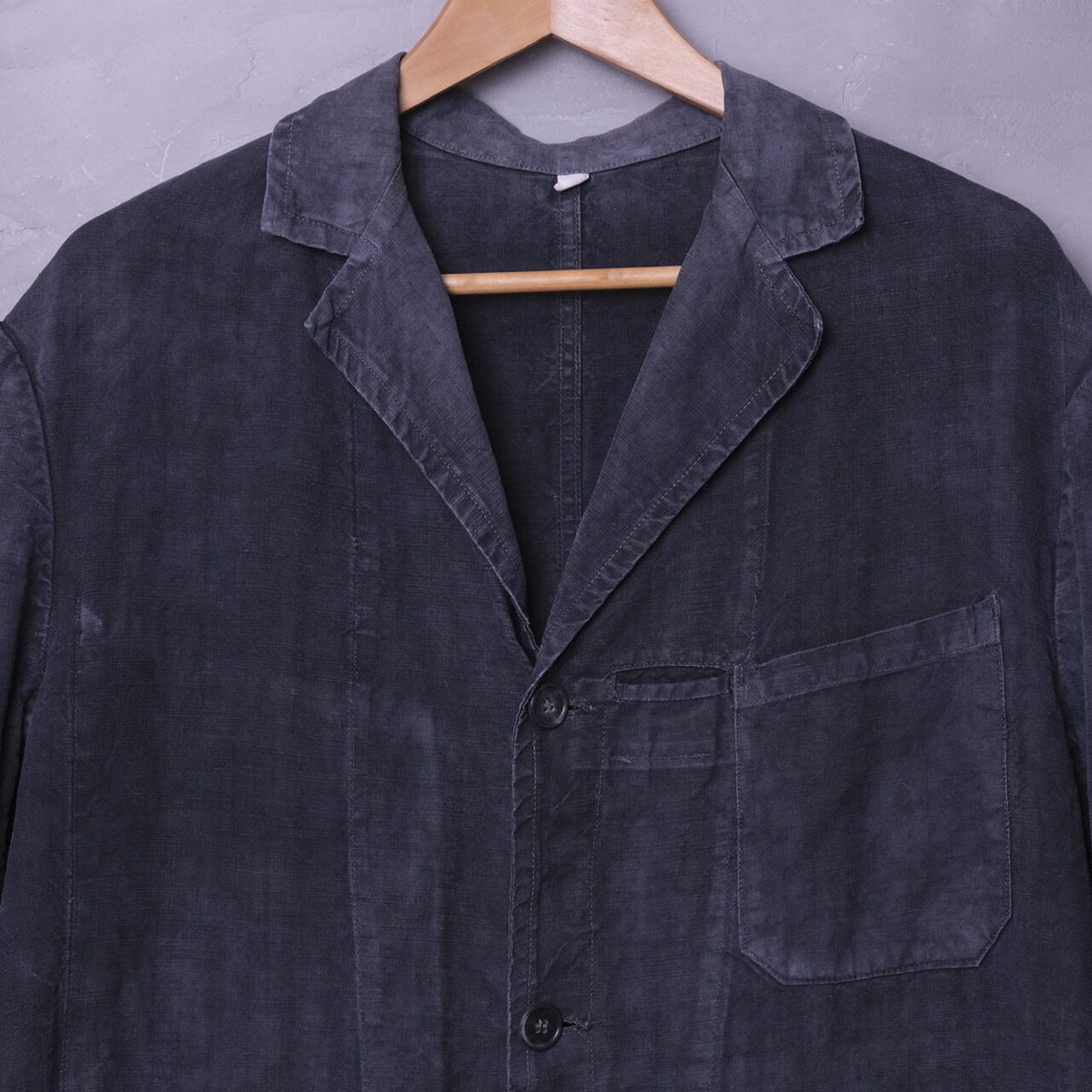 40-50s France Vintage Au MOLINEL Black Linen