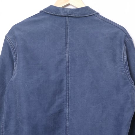 40s-50s France Vintage Adolphe Lafont Blue Moleskin Work Jacket