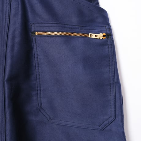 40-50s Le Mont St Michel  Blue Moleskin Work Overalls Dead Stock