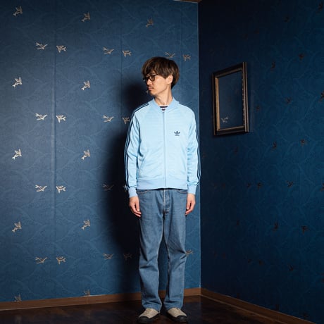 70-80s Vintage adidas VENTEX ATP Light Blue Track Jacket(Made in France)