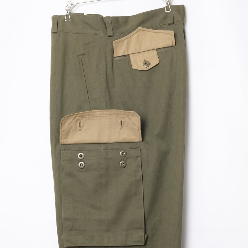 実物 French Military m47 後期 TROUSERS 33 French Army M47 Trousers Late Size 33 Dead Stoc