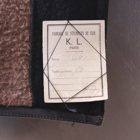 30s French Vintage Leather Jacket (Corbusier Jacket)  Dead Stock