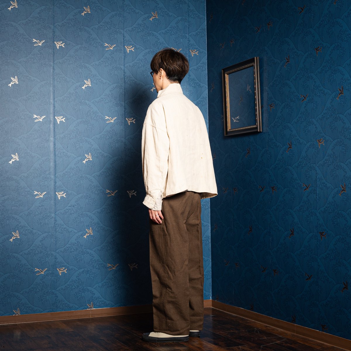 French Army Linen Bourgeron Smock | Ugla パンと古着と本