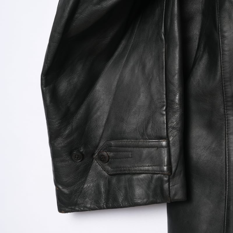 コルビジェジャケット　ウール襟　フレンチヴィンテージ 40s 50s 40s-50s France Vintage Leather Jacket Wool Coll