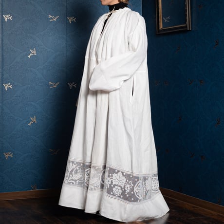 France Antique Linen Church Smock