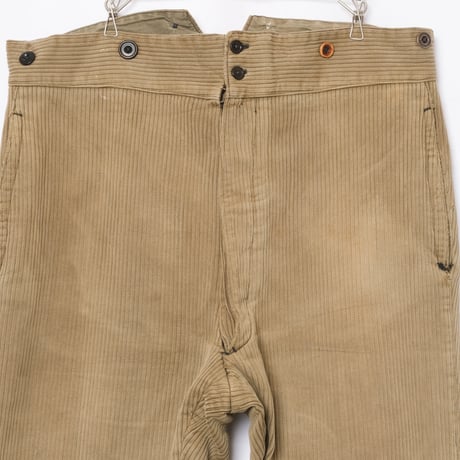 30-40s France Vintage  Cotton Pique Jodhpurs Trousers