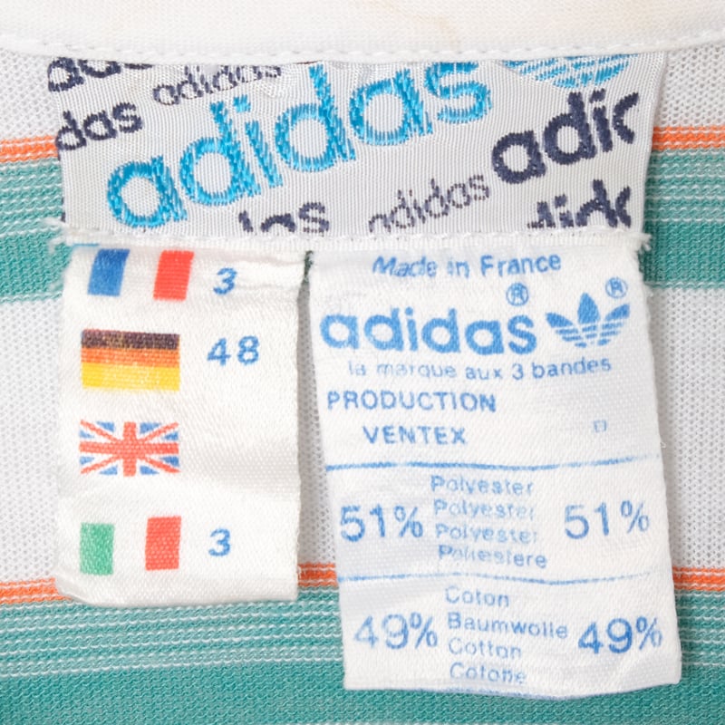 70s Made in France adidas ポロシャツ 切替デザイン 70s Made in France adidas ポロシャツ 切替デザイン