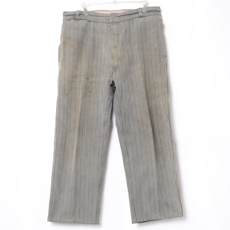 40-50s France Vintage Le Mont St Michel Stripe Trousers