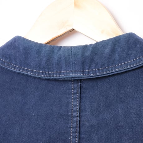 50-60s France  Vintage  Dumont d'Urville Blue Moleskin Jacket