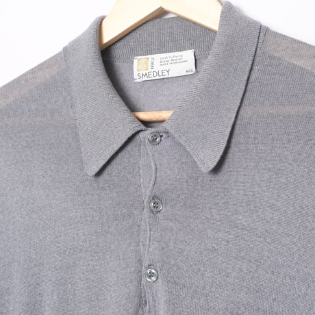 90s JOHN SMEDLEY Merino Wool Knit Polo（Made in England)