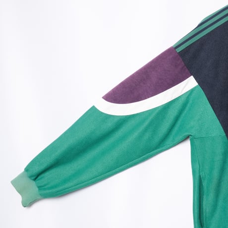 80s Vintage adidas Ventex Track Jacket Navy × Green × Purple (Made in France)