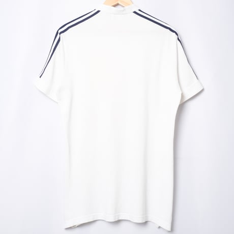 80s Vintage adidas Ventex Band Collar Half Sleeve Polo Shirt（Made in France）
