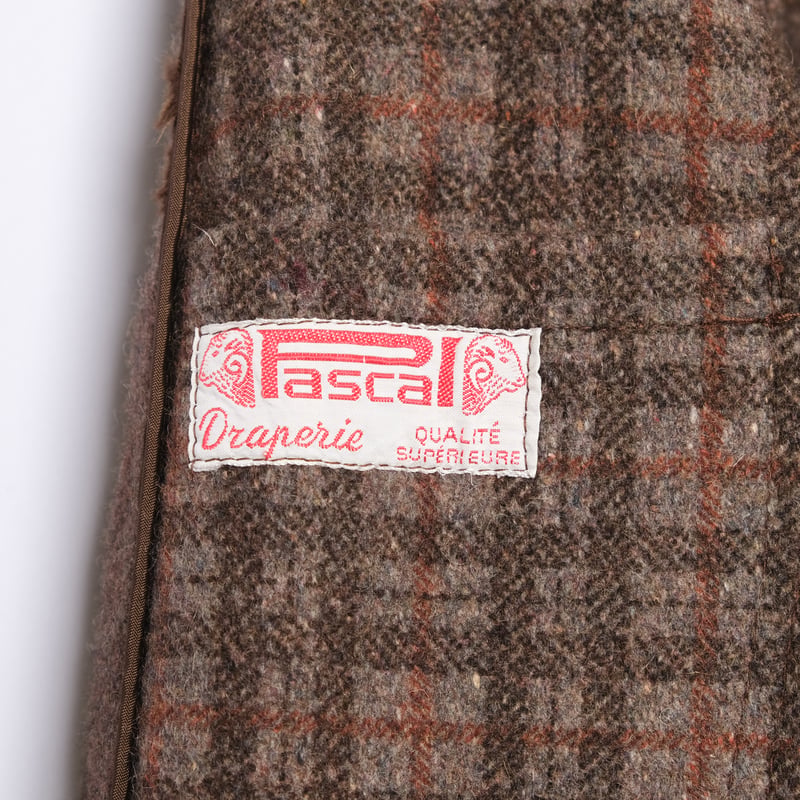 50-60s France Vintage Pascal Brown Wool Farmers