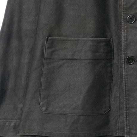 40s France Vintage Adolphe Lafont Black Moleskin Jacket