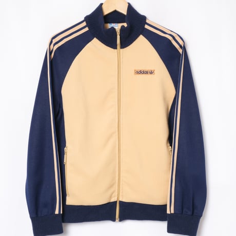 70-80s Vintage adidas Track Jacket Beige × Navy  (Made in West Germany)