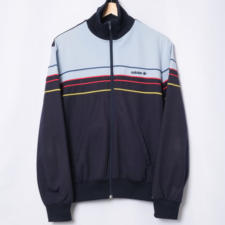 70-80s Vintage adidas Ventex Track Jacket Navy × Light Blue (Made in France)