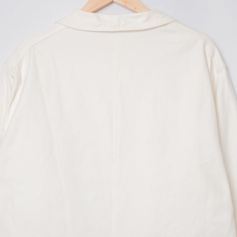 50-60s France Vintage Ecru Cotton Twill Work Ja