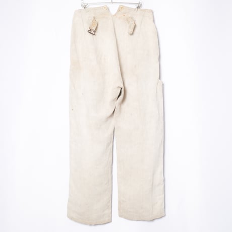 -30s French Army Linen HBT Bourgeron Trousers 2