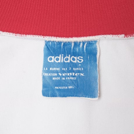 70s Vintage adidas Ventex Track Jacket White × Red (Made in France)