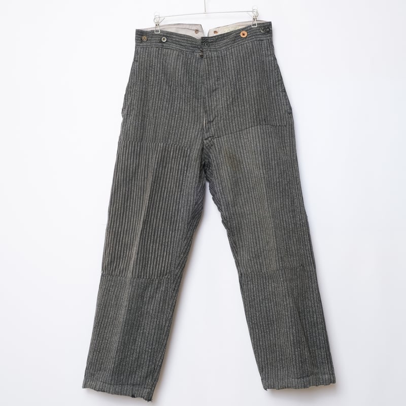 30-40s French Vintage Le CHAT VERT Stripe Tro