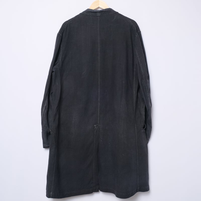 30-40s France Vintage SALACHE Black Linen Maqu 30-40s France Vintage SALACHE Black Linen Maqu