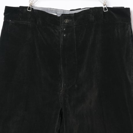 40-50s France Vintage Le Chamonix Black Corduroy Trousers Dead Stock