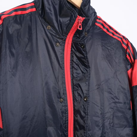 80s Vintage adidas Ventex Nylon Coat Navy × Red (Made in France)