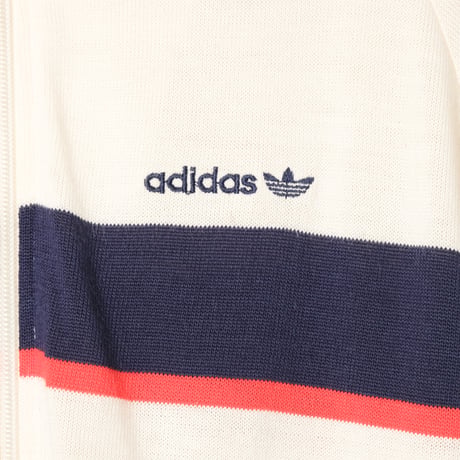 70-80s Vintage adidas Track Jacket White Navy & Red Line (Made in West Germany)