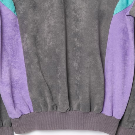 80s Vintage adidas Ventex Track Jacket Model Challenger Gray × Green × Purple (Made in France)