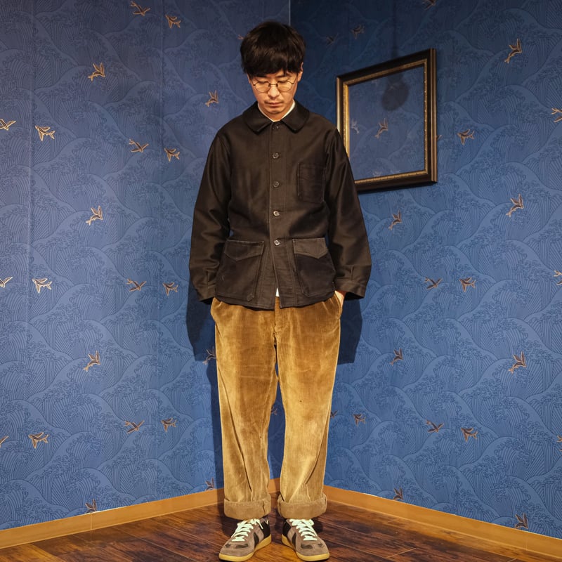 40-50s Le Mont St Michel Black Moleskin Jacket