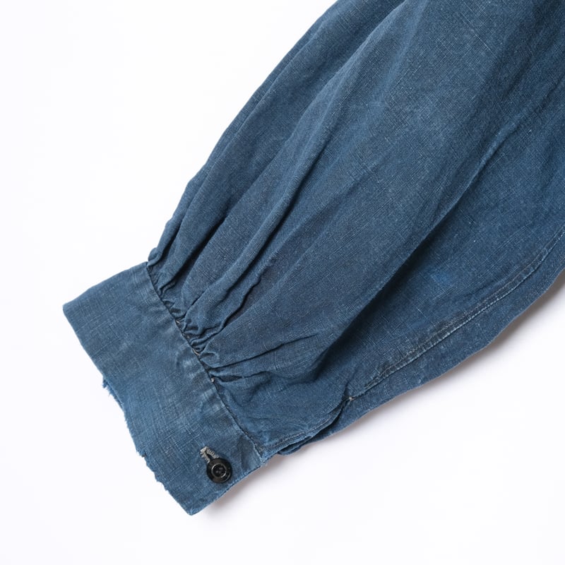 30s France Antique Indigo linen Biaude | Ugla