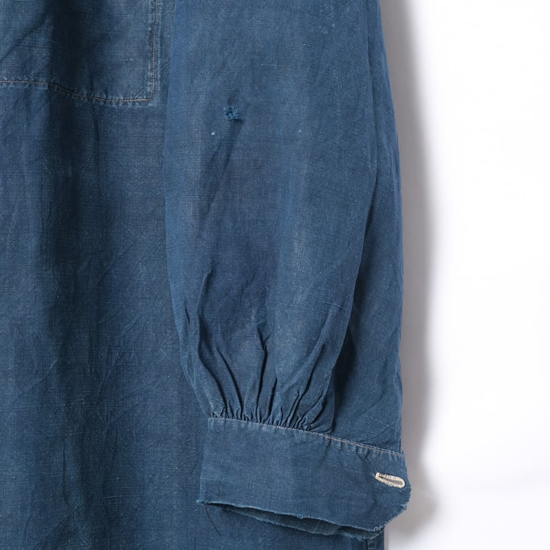 30s France Antique Indigo linen Biaude (Fullop
