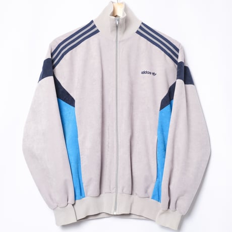 80s Vintage adidas Ventex Track Jacket Model Challenger Gray × Light Blue (Made in France)