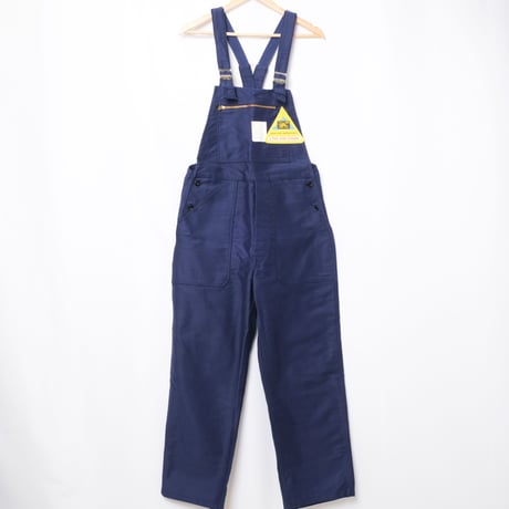 40-50s Le Mont St Michel  Blue Moleskin Work Overalls Dead Stock