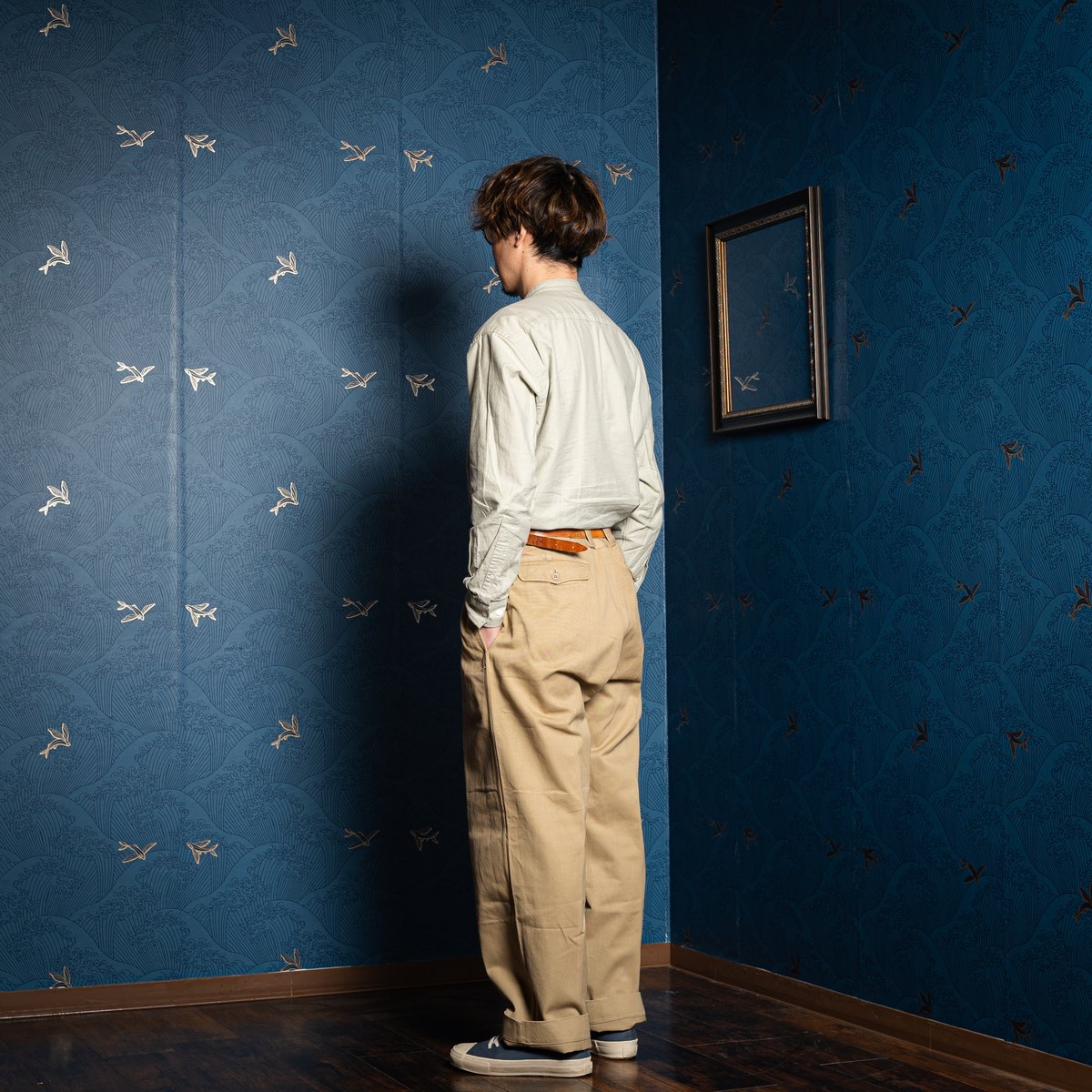 フランス軍m-52チノパンツワンタック軍パン25サイズ